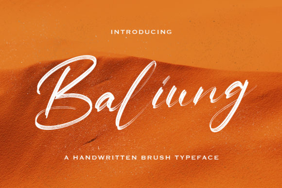 Baliung: A Flowing Handwritten Font
