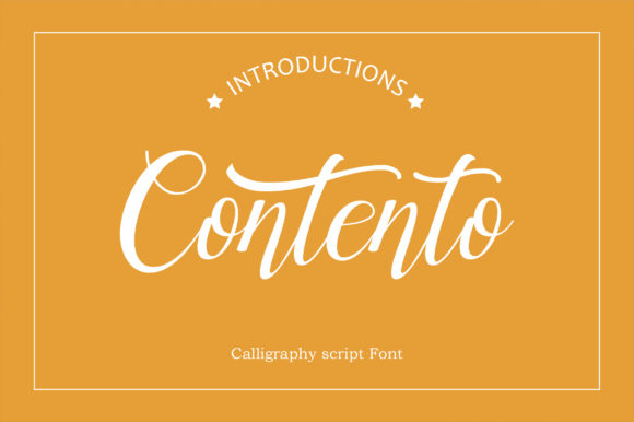 Contento: A Handwritten Font for Web Design
