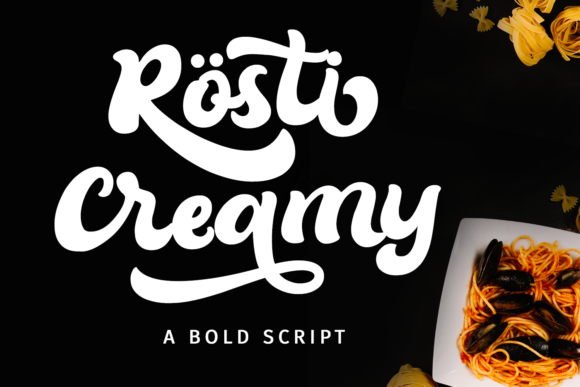 Rösti Creamy: A Bold Handwritten Font