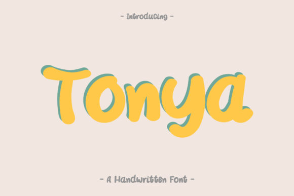 Tonya: A Bold Handwritten Font